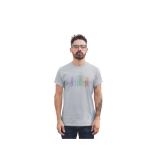  D&B Férfi/Unisex Póló ST00200 Gamer Szürke-Méret 5XL