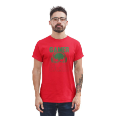  D&B Férfi/Unisex Póló ST00202 Gamer Piros-Méret S