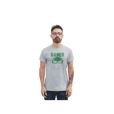  D&B Férfi/Unisex Póló ST00202 Gamer Szürke-Méret 5XL