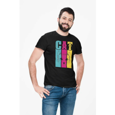  D&B Férfi/Unisex Póló ST00206 Cat Fekete-Méret 3XL