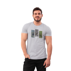  D&B Férfi/Unisex Póló ST00212 Moment Szürke-Méret S