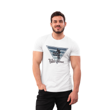 D&B Férfi/Unisex Póló ST00214 Bike Stunt Fehér-Méret XL férfi póló