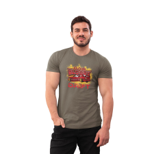 D&B Férfi/Unisex Póló ST00215 Drift Katonai zöld-Méret M férfi póló