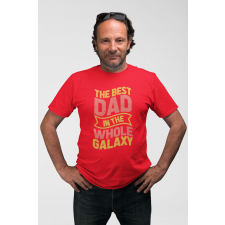 D&B Férfi/Unisex Póló ST00221 Best Dad Piros-Méret 5XL ajándéktárgy