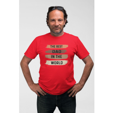D&B Férfi/Unisex Póló ST00222 Best Dad Piros-Méret 3XL ajándéktárgy