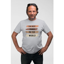 D&B Férfi/Unisex Póló ST00222 Best Dad Szürke-Méret L ajándéktárgy