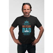 D&B Férfi/Unisex Póló ST00223 Dad Here Fekete-Méret M férfi póló