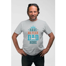 D&B Férfi/Unisex Póló ST00223 Dad Here Szürke-Méret 5XL férfi póló