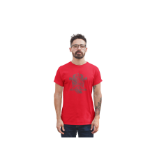 D&B Férfi/Unisex Póló ST00232 Army Piros-Méret 3XL férfi póló
