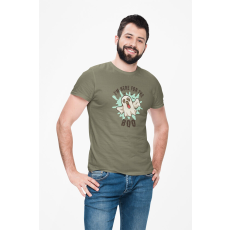  D&B Férfi/Unisex Póló ST00251 Halloween Katonai zöld-Méret 3XL