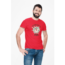 D&B Férfi/Unisex Póló ST00251 Halloween Piros-Méret S férfi póló