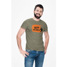 D&B Férfi/Unisex Póló ST00252 Halloween Katonai zöld-Méret 5XL férfi póló