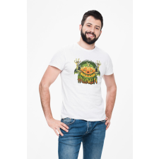  D&amp;B Férfi/Unisex Póló ST00256 Halloween Fehér-Méret M férfi póló