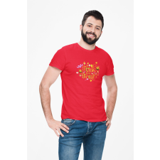 D&B Férfi/Unisex Póló ST00258 Halloween Piros-Méret XL férfi póló