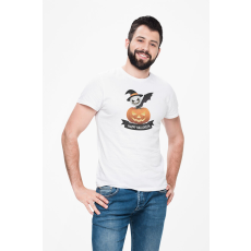  D&B Férfi/Unisex Póló ST00259 Halloween Fehér-Méret L