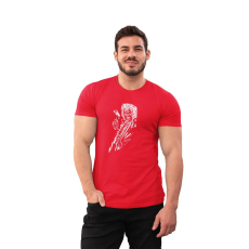  D&B Férfi/Unisex Póló ZN00001 Iron Maiden Piros-Méret 5XL