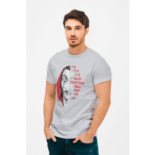 D&B Money Heist Férfi/Unisex Póló, Szürke, 3XL férfi póló