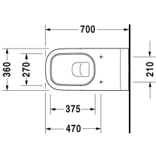 D-Code Fali WC, 700mm, fehér szaniter