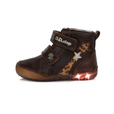 D.D. Step barna csillagos bokacsizma - LED - A050-288B - 27
