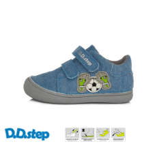 D.D.step D.D Step - Átmeneti zárt gyerekcipő - vászon - farmerkék, foci 31