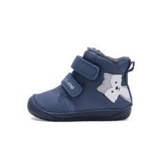 D.D. Step D.D.Step Kisfiú Barefoot Bélelt bokacipő - Kutyás - Kék - W070-52301A-25