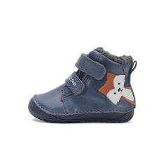 D.D. Step D.D.Step Kisfiú Barefoot Bélelt bokacipő -  Rókás - Kék - W070-52301-21
