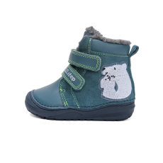 D.D. Step D.D.Step Kisfiú Bélelt bokacipő - Macis - Kék - W071-52346B-23