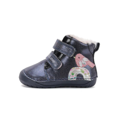 D.D. Step D.D.Step Kislány Barefoot Bélelt bokacipő - Madárkás - Kék - W070-52624