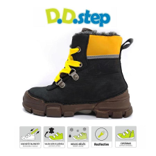 D.D. Step fekete bélelt bakancs - vízálló - 056-3 gyerek cipő