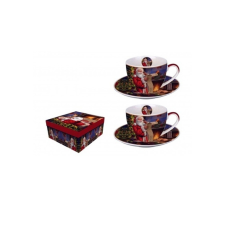  D.G.36039 Porceláncsésze+alj 280ml, 2 személyes, dobozban, Santa Letter bögrék, csészék