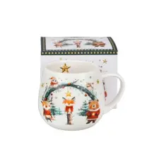  D.G.68153 Porcelánbögre 430ml, dobozban, Christmas Cuties 2 konyhai eszköz
