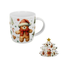  D.G.70866 Porcelánbögre 400ml, fenyőfa díszcsomagolásban, Christmas Cuties konyhai eszköz