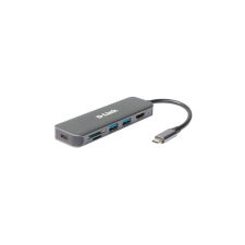 D-Link DUB-2327 USB-C Mini Docking Station with 2xUSB 3.0, USB-C/PD 3.0, HDMI and SD/microSD Card Reader hub és switch