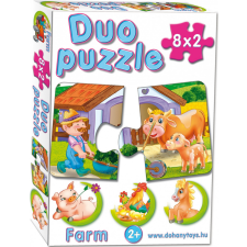 D-Toys &amp; Games Duo puzzle gyerekeknek 8x2 db-os - Háziállatos puzzle, kirakós