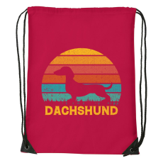  Dachshund02 - Sport táska piros