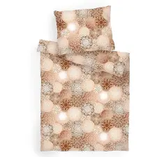 Dadka Geon ágynemű, szatén 140 × 200 cm, 70 × 90 cm, Mandalák, barna lakástextília