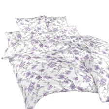 Dadka krepp Virágok lila, fehér 140 × 200, 70 × 90 cm lakástextília