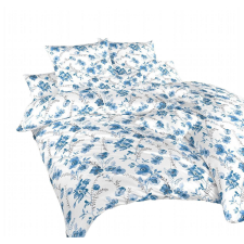 Dadka pamut, kék virágok, 140 × 200 cm, 70 × 90 cm (8595085998509) lakástextília