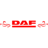  DAF szélvédőmatrica piros