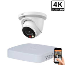 Dahua 1 dome kültéri kamerás IP kamerarendszer 8MP színes éjjellátással megfigyelő kamera