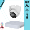  Dahua 1 turret kamerás IP megfigyelőrendszer 8MP turret biztonsági kamera, 2.8 mm-es fix objektívvel, PoE, beépített mikrofonnal, hibrid megvilágítással, fém ház, kültéri