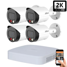 Dahua 4 kültéri kamerás IP kamerarendszer 4MP színes éjjellátással (DAHUA-IP-4MP-04) megfigyelő kamera