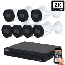 Dahua 7 biztonsági kamerás IP kamera rendszer 4MP megfigyelő kamera