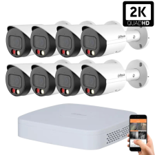 Dahua 8 kültéri kamerás IP kamerarendszer 4MP színes éjjellátással (DAHUA-IP-4MP-08) megfigyelő kamera