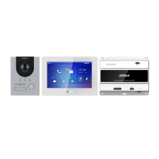 Dahua IP video kaputelefon szett - KTD01(F)  (VTO2202F-P-S2 + VTH5422HW + VTNS2003B-2) kaputelefon