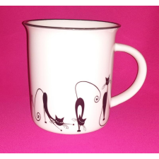  DAK. Porcelán bögre, nyújtózkodó macskás, 1 db, 310 ml, SAL191017 ajándéktárgy