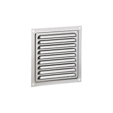 dalap Ezüst fém szellőzőrács rovarhálóval 150x150 mm hűtés, fűtés szerelvény