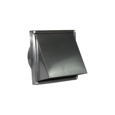 dalap Fém szellőzőrács esővédő előlappal, csőcsonkkal 100 mm hűtés, fűtés szerelvény
