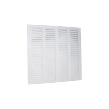 dalap Fém szellőzőrács karima nélkül, fix zsaluval és rovarhálóval 500x500 mm, fehér hűtés, fűtés szerelvény