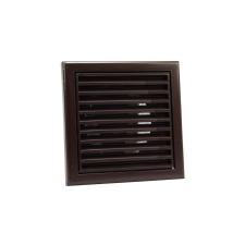dalap Műanyag barna szellőzőrács csőcsonkkal 100 mm hűtés, fűtés szerelvény